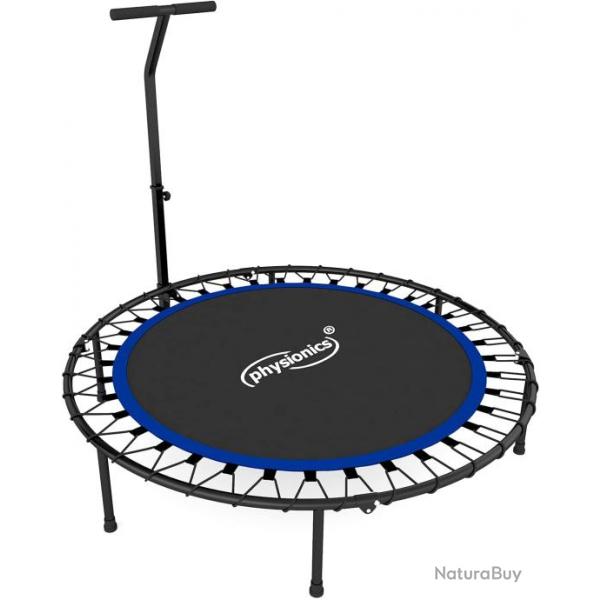 Mini trampoline de fitness pliable avec poigne rglable en hauteur diamtre 101 cm jusqu' 120 kg