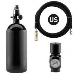 Pack complet bouteille 0,8L + preset + régulateur HPA + ligne renforcée US
