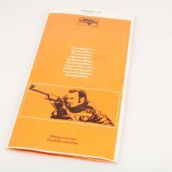 Documentation catalogue d'origine en allemand de la gamme des carabines Anschutz