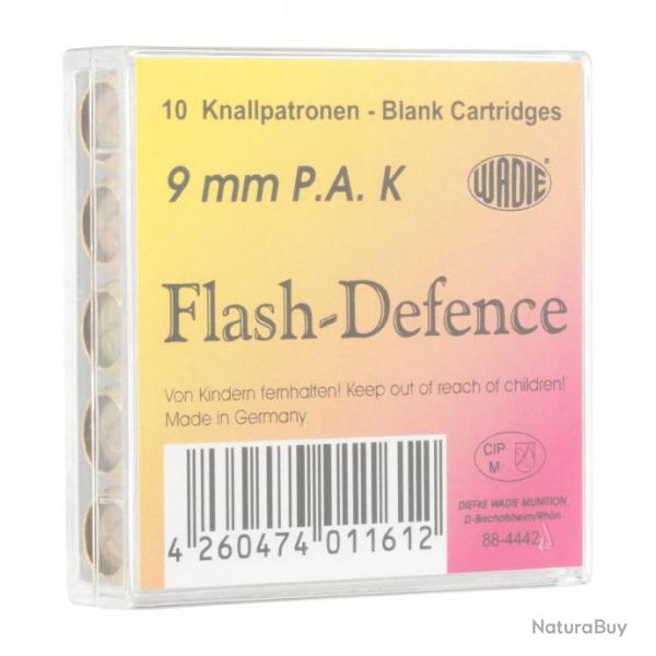 Cartouches 9 MM PAK Flash Defence Pour Pistolet
