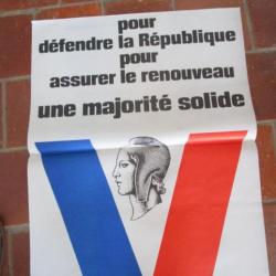 Affiche électorale présidentielle propagande Général DE GAULLE 60 x 80 cm Libération Résistance
