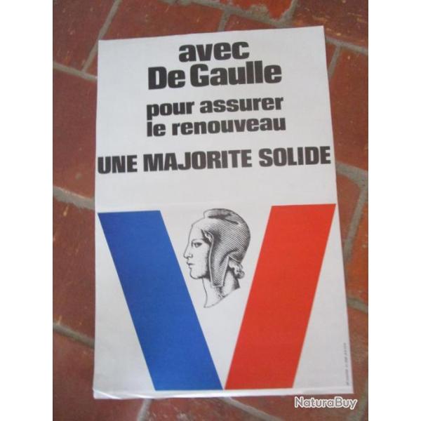 Affiche d'poque environ 40 x 60 cm.  Libration Rsistance