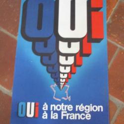 Affiche électorale présidentielle propagande Général DE GAULLE OUI à la France Libération Résistance