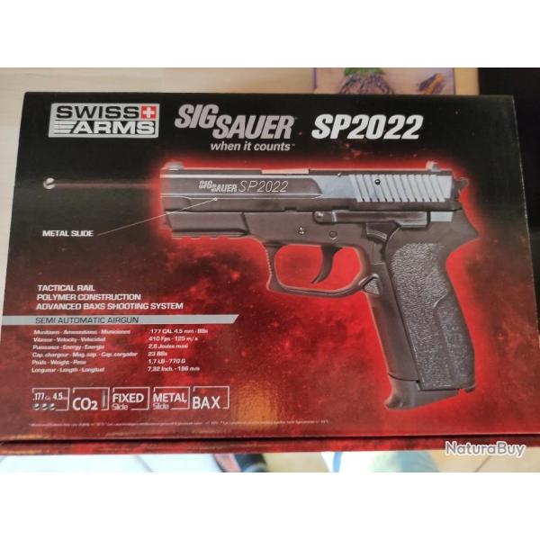 Rplique Pistolet SIG Sauer Co2 neuf dans sa bote. Catgorie D