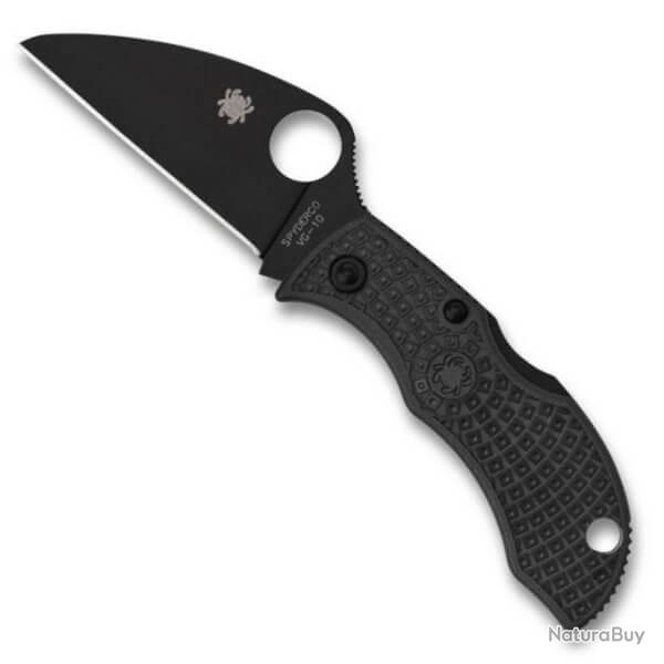 MBKWPBK-Couteau de poche Spyderco ManBug tout noir