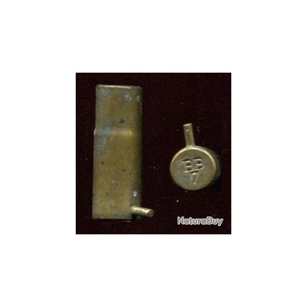 7 mm  broche  grenaille - marquage en relief : BB 7 - tui laiton bouteill 22.6 mm de long