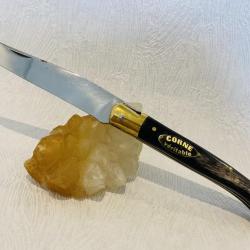Couteau de poche Véritable Laguiole manche naturel de 12 cm.