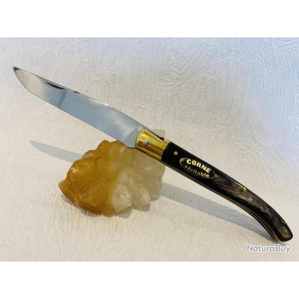 Couteau de poche Vritable Laguiole manche naturel de 12 cm.