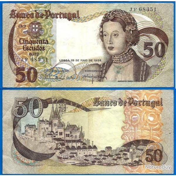 Portugal 50 Escudos 1968 Billet Escudo Europe Infanta D Maria