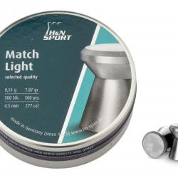 Plombs H&N Sport Match Light Compétition Calibre 4.5 MM