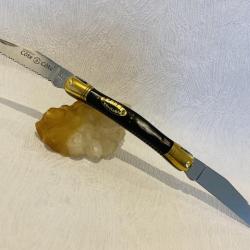 Magnifique couteau de poche Laguiole côte à côte de Bruno Sauzedde naturel n°2.