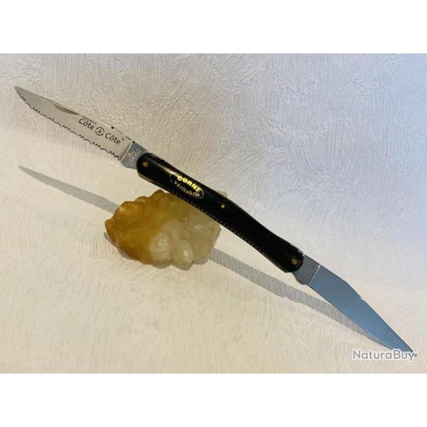 Magnifique couteau de poche Laguiole cte  cte de Bruno Sauzedde naturel n3.