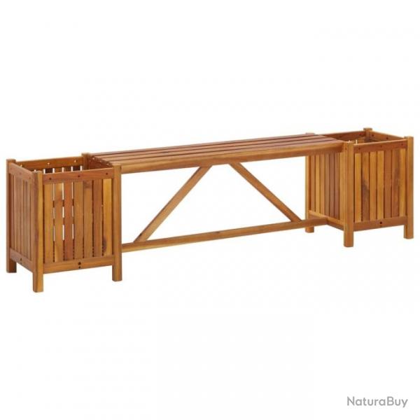 Banc de jardin avec 2 jardinires 150x30x40 cm Bois d'acacia 46344