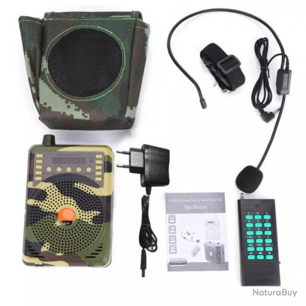 Kit d'Appel Electronique Portable Sans Fil Pour La Chasse Aux Oiseaux Lecteur Avec Haut Parleur MP3