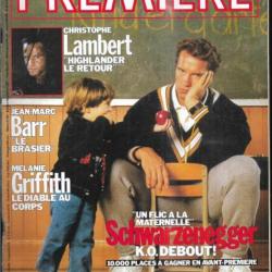 première 167 février 1991 , revue cinéma, jean marc barr, mélanie griffith , schwarzenegger