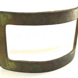 Ancienne boucle de ceinture militaire en laiton ou bronze