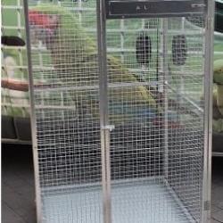 Cage perroquet Aluminium galvanisé 1x1x2 cage alu cage gris du gabon amazon eclectus youyou perruche