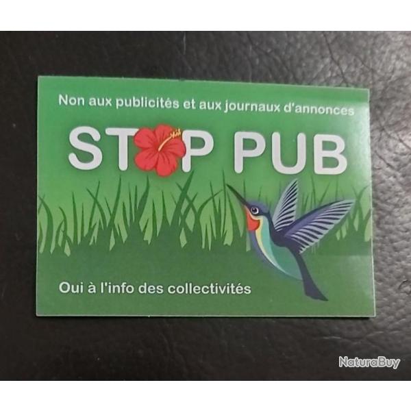 Superbe autocollant "Stop Pub"