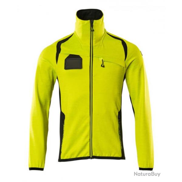 Pull Polaire zipp MASCOT ACCELERATE SAFE 19403-316 L Hi-vis jaune/Noir