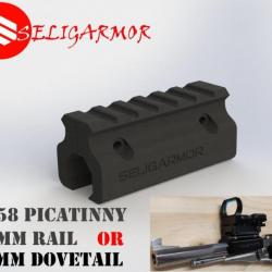 picatinny 20mm fixation support pour uberti pietta remington 1858 1851 1860 point rouge visee