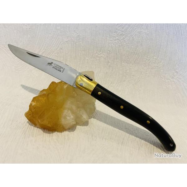 Magnifique et rare: Couteau de poche Laguiole Etalon manche en bois fonc.
