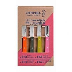 COFFRET 3 COUTEAUX + EPLUCHEURS FIFTIES OPINEL