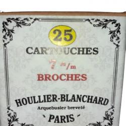 7 mm broches ou 7mm Lefaucheux: Reproduction boite cartouches (vide) HOULLIER BLANCHARD 8665337