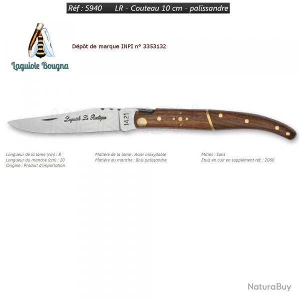 Couteau N 5940 10 cm Palissandre Laguiole BOUGNA