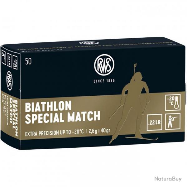 Cartouches RWS .22 LR Biathlon Special Match 50 pces
