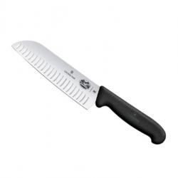 FRED249 SANTOKU VICTORINOX 17CM ALVEOLE NOIR NEUF