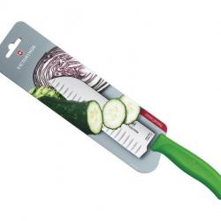 FRED257 SANTOKU VICTORINOX SWISSCLASSIC 17CM ALV. VERT /CARTE NEUF