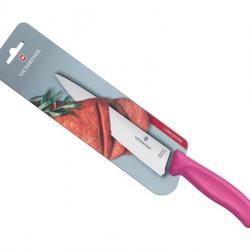 FRED269 COUT.DECOUPER VICTORINOX SWISSCLASSIC 19CM ROSE /CARTE NEUF