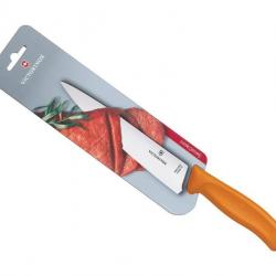 FRED271 COUT.DECOUPER VICTORINOX SWISSCLASSIC 19CM ORANGE /CARTE NEUF