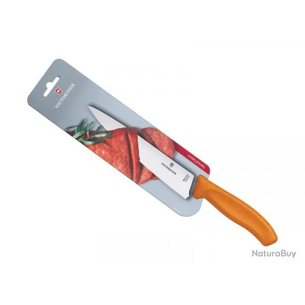 FRED271 COUT.DECOUPER VICTORINOX SWISSCLASSIC 19CM ORANGE /CARTE NEUF