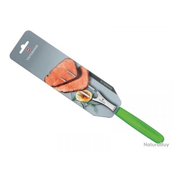 FRED289 FOURCHETTE CHEF VICTORINOX SWISSCLASSIC 15CM VERT /CARTE NEUF