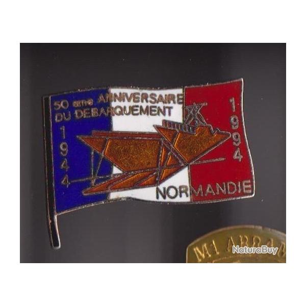 Pin's lapel Pin 50eme ANNIVERSAIRE DU DEBARQUEMENT NORMANDIE D-DAY 1944 1994 ref 822