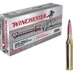 Munitions Winchester Varmint X 22-250rem 55gr 3.56g par 20