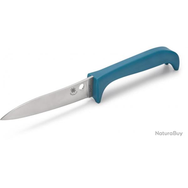 Couteau de Cuisine Spyderco Counter Puppy Lame Acier 7Cr17 Manche Plastique Bleu SCK20PBL