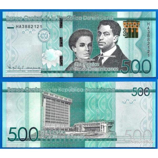 Republique Dominicaine 500 Pesos Dominicains 2017 Neuf Billet