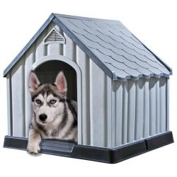 Niche pour chiens Gris 92x87x91 cm Plastique 337894