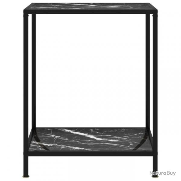 Table console Noir 60x35x75 cm Verre tremp 322830