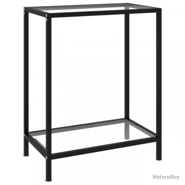 Table console Transparent 60x35x75 cm Verre tremp 322827