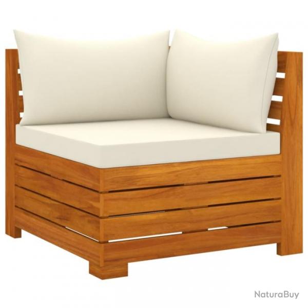 Salon de jardin 2 pcs avec coussins Bois d acacia solide 316085