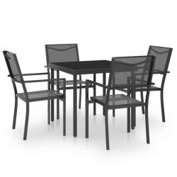 Mobilier de salle à manger d'extérieur 5 pcs Acier