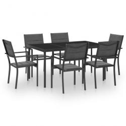 Mobilier de salle à manger d extérieur 7 pcs Acier 3073526