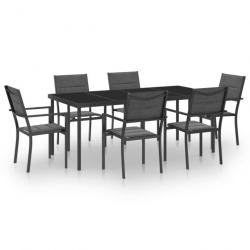 Mobilier de salle à manger d extérieur 7 pcs Acier 3073527