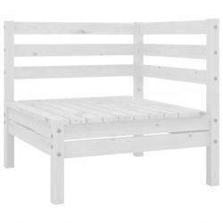 Salon de jardin 3 pcs Bois de pin massif Blanc 806598