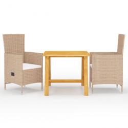 salle à manger de jardin 3 pcs Beige 3068707