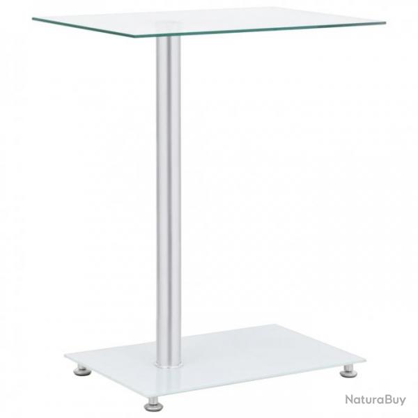 Table d appoint en forme U Transparent 45x30x58 cm Verre tremp 249535