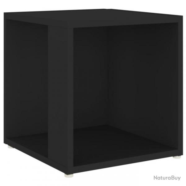 Table d appoint Noir 33x33x34,5 cm Agglomr 809009